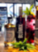 Blueberry mojito with acerum, mint, lime and sparkling water served over ice