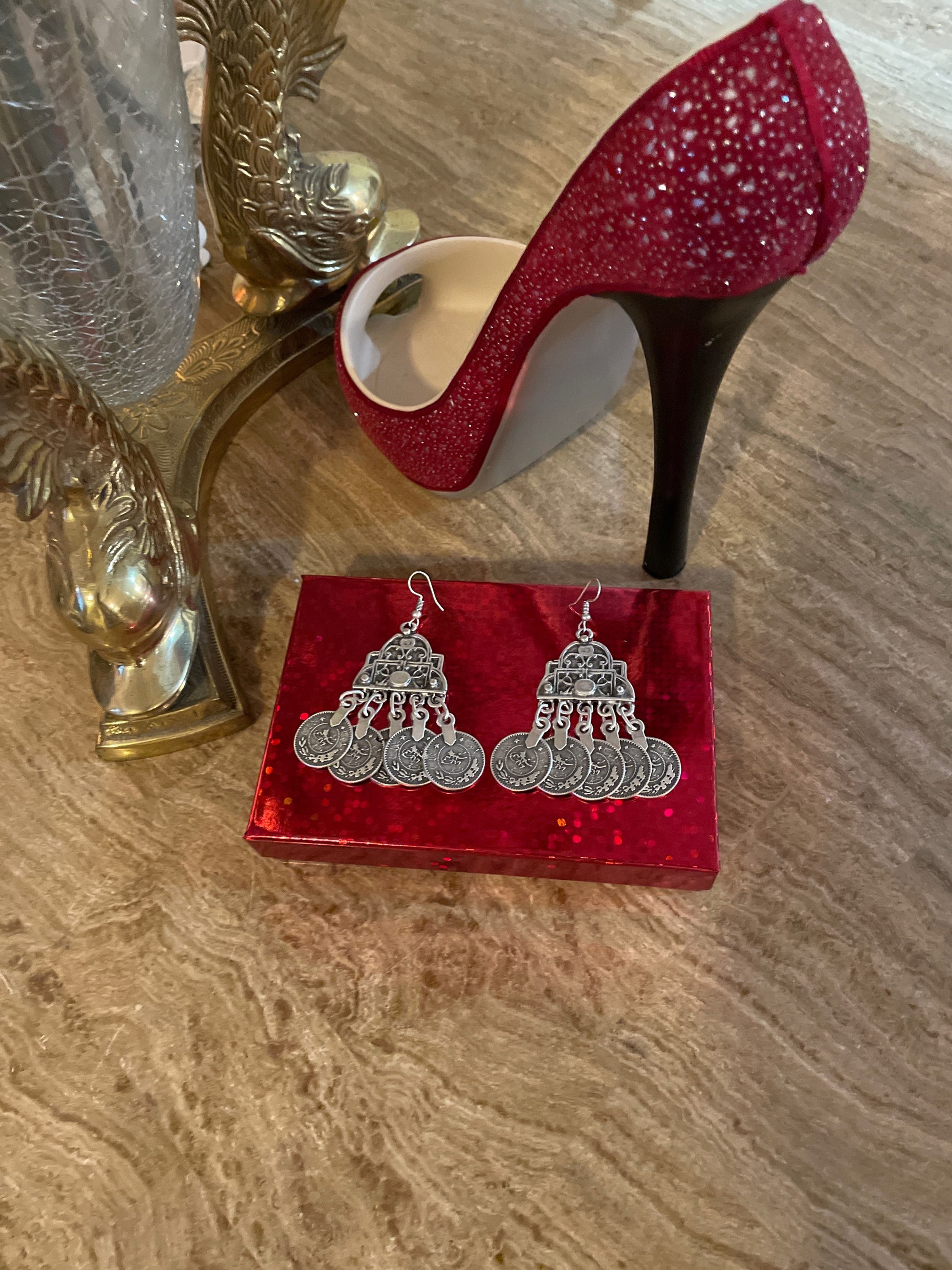 Silver Coin Earrings