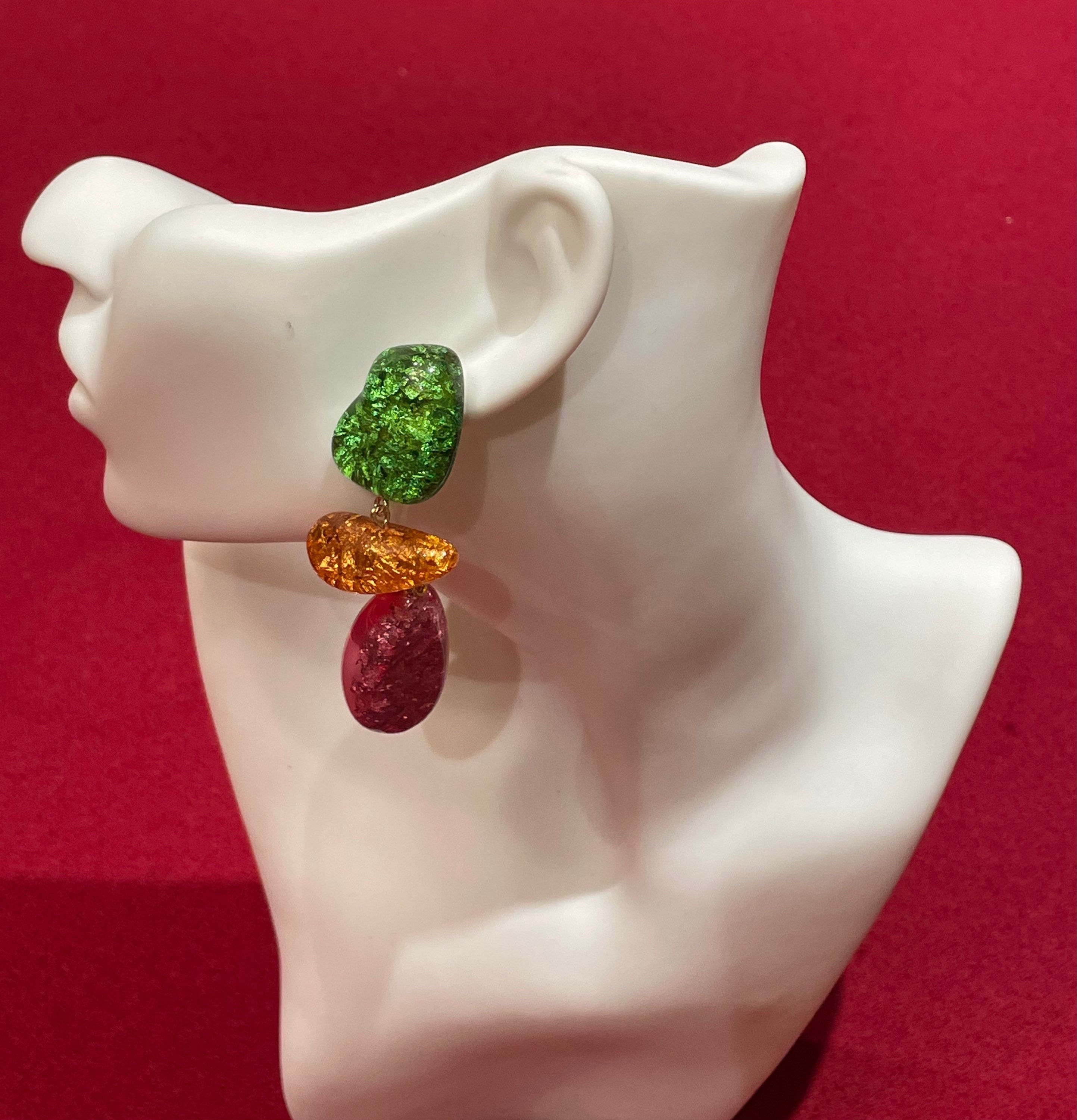 Earring 3 Tier Light Weight