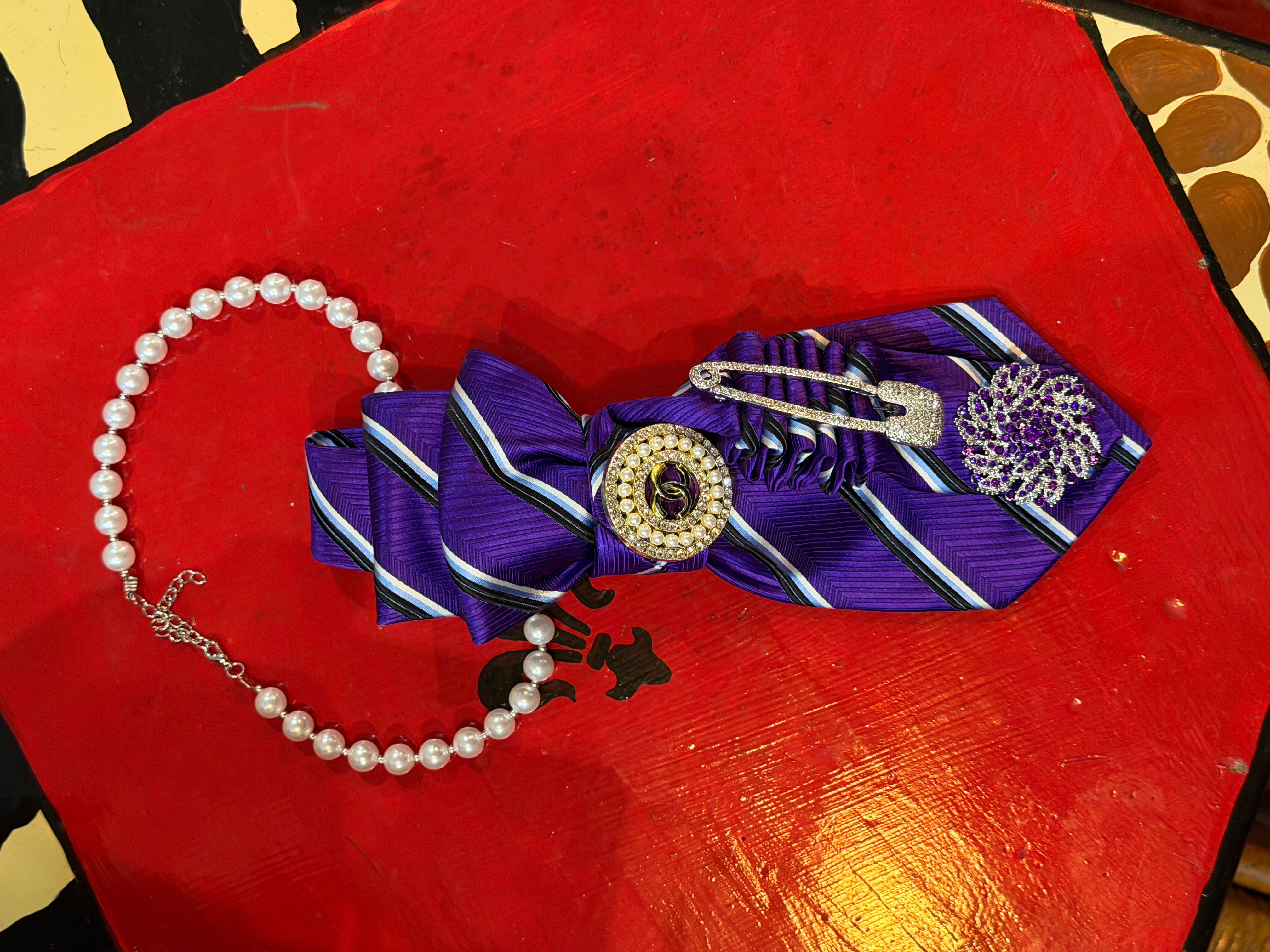 Purple Fairy Tie Necklace