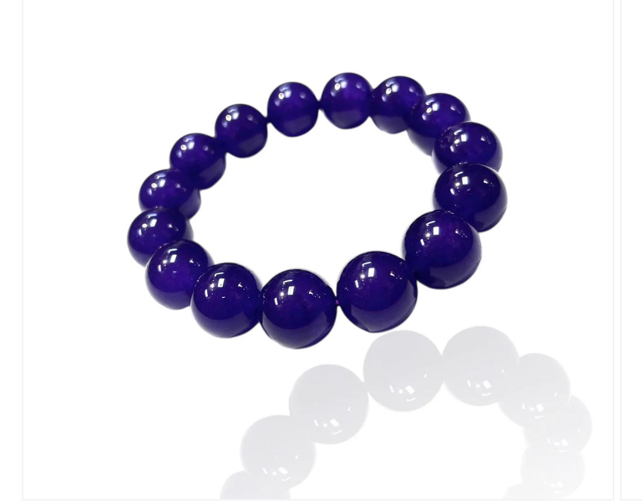 Natural Stone Amethyst Bead Bracelet