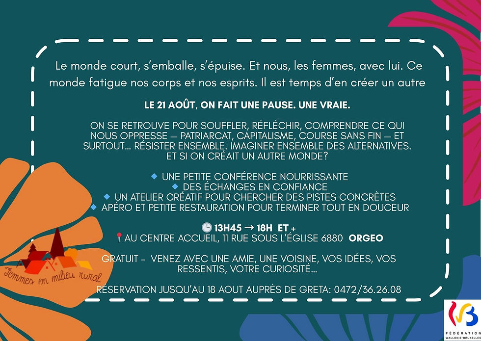 Et si on s'arrêtait juste un instant?