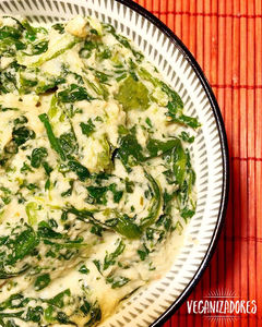 Espinafre Com Molho De Queijo Vegano Espinafre Com Molho De Queijo Vegano