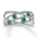 Multi-band-Emerald-and-diamond-ring
