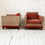 Thumbnail: Pair of Red Club Chairs