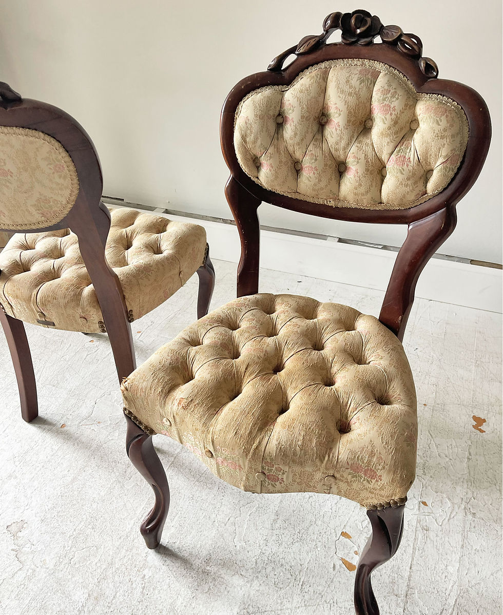 Thumbnail: Carved Dining Height Pair