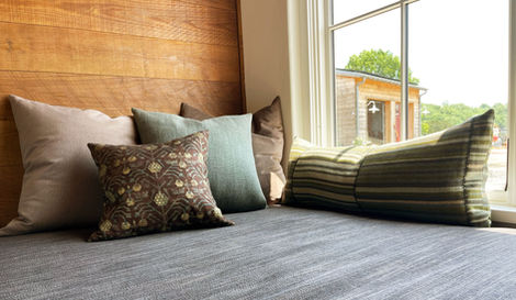 Window seating & pillows