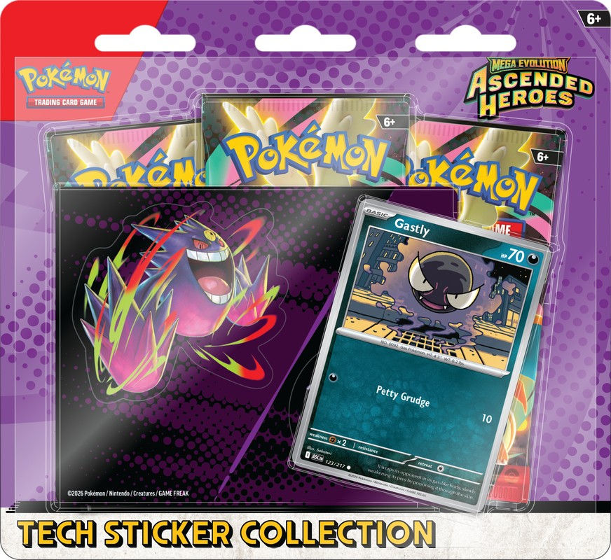 Pokemon Mega Evolutions 2.5 Ascended Heroes Tech Sticker Collection