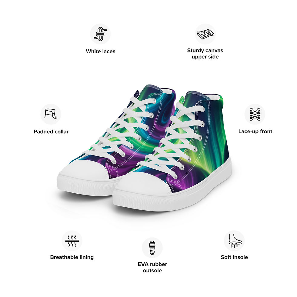 Thumbnail: Men’s Aurora High Top Canva Shoes