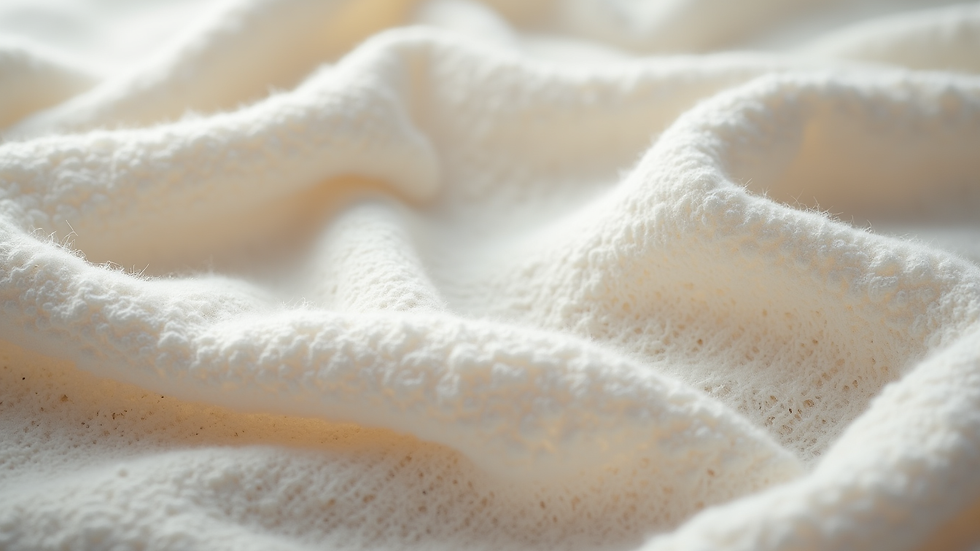 Close-up view of organic cotton fabric texture