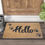 Thumbnail: Mats Avenue Coir Door Mat Brown and Black Hello Paws 40x60 cm