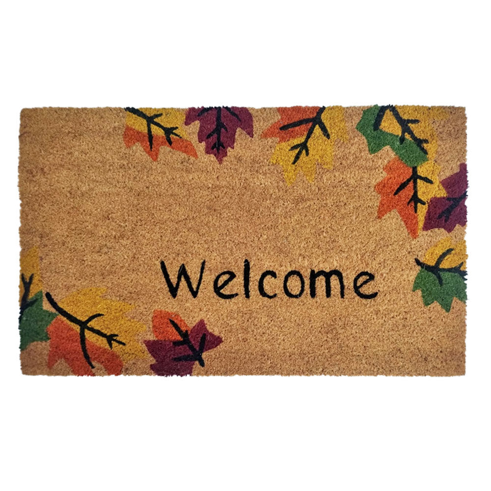 Mats Avenue Coir Door Mat Welcome Winter fall Pattern 45x75 cm