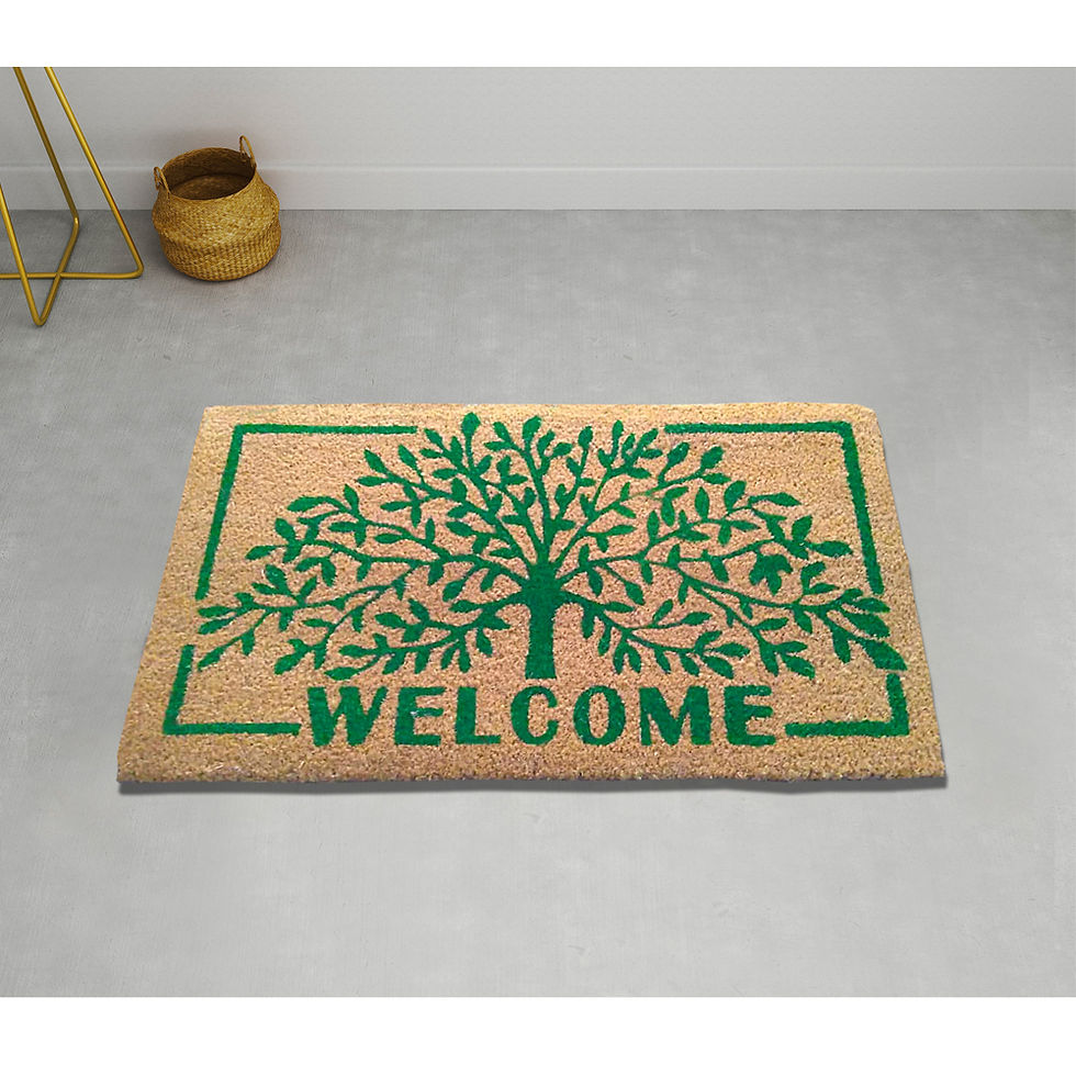 Thumbnail: Mats Avenue Coir Door Mat with Rubber Backing 40X70 cm Ever Green Tree
