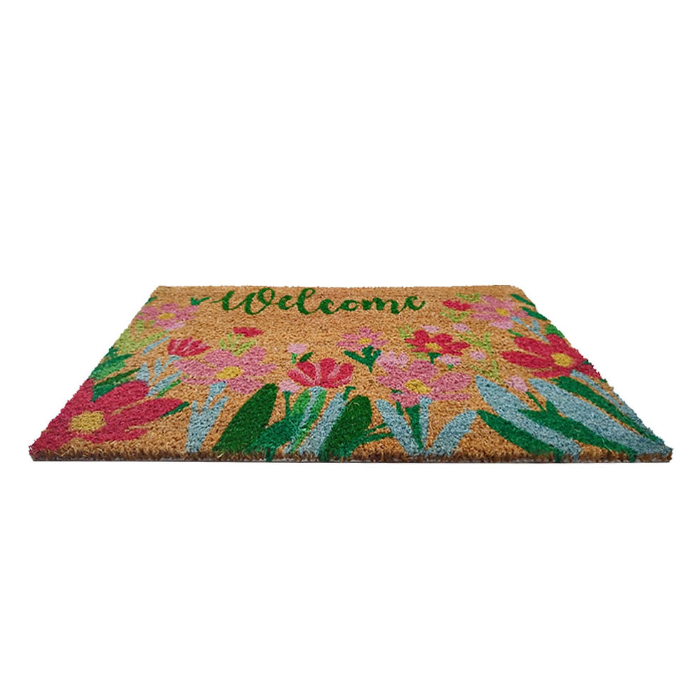 Thumbnail: Mats Avenue® Multi Color Coir Door Mat 40x60 cm Welcome Theme Floral