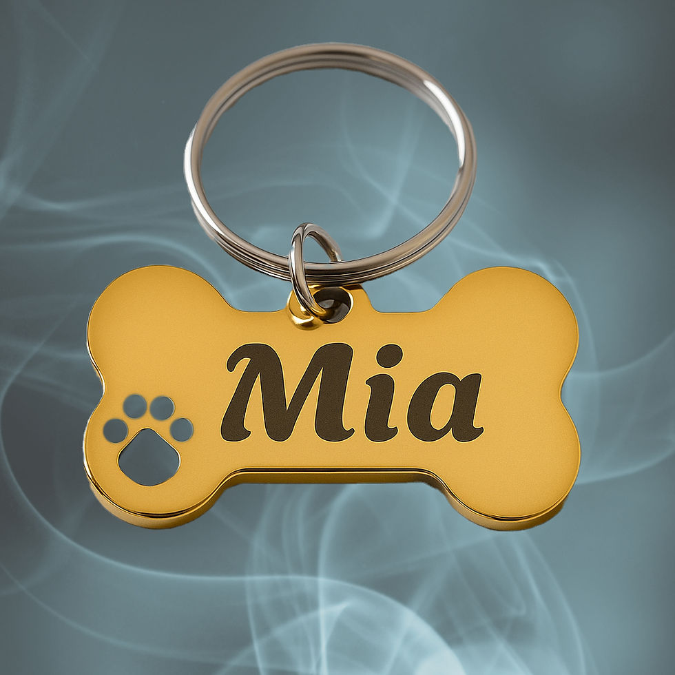 Miniaturbild: Anhänger Knochen personalisiert – Erinnerungsschmuck Hund Gravur