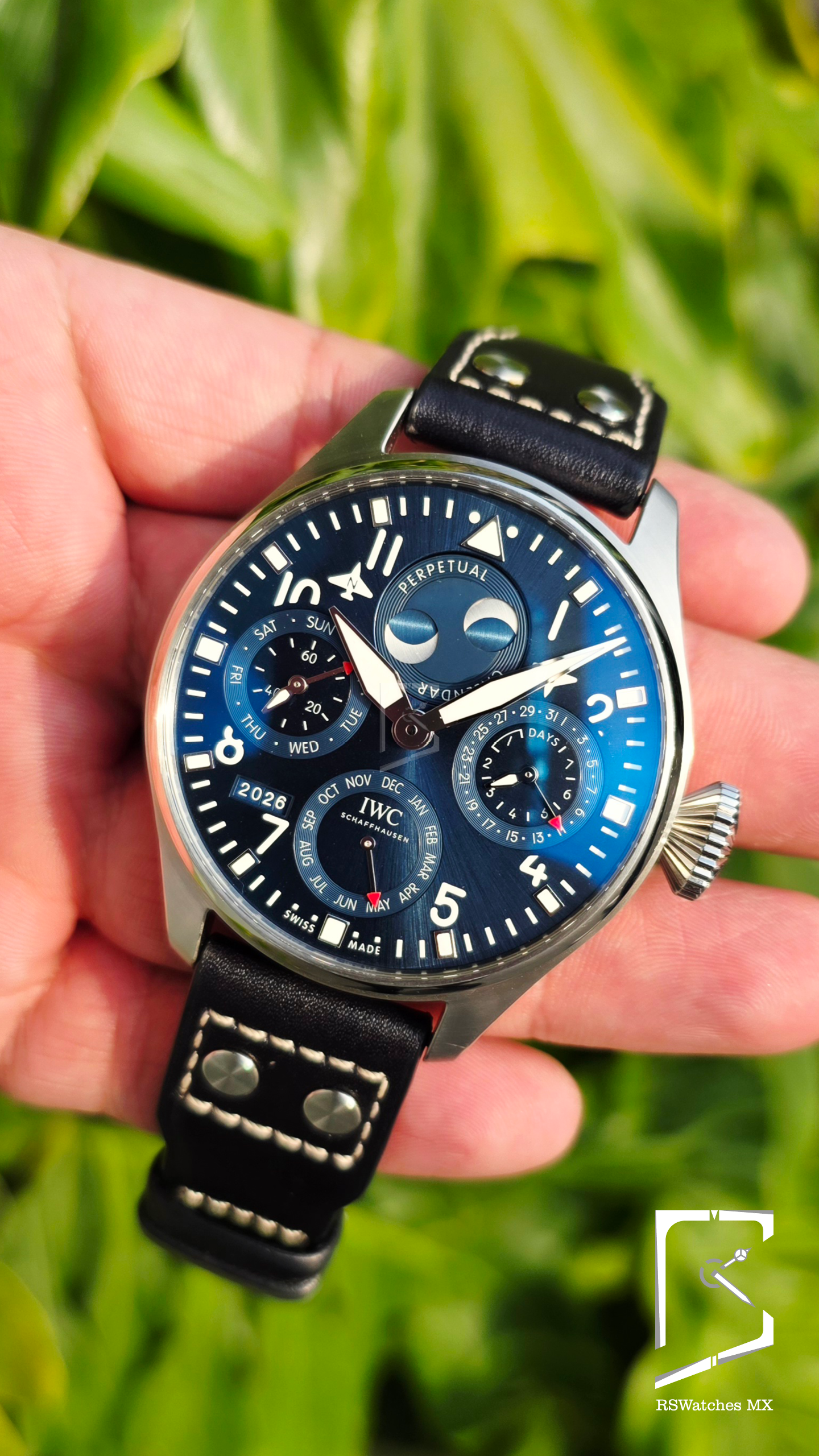 IWC Big Pilot Calendario Perpetuo Azul 46mm Full Set