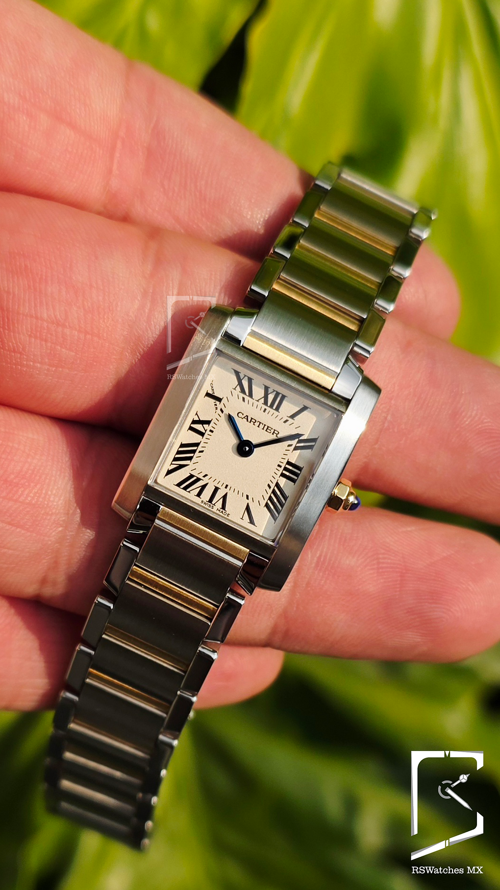 Cartier Tank Française 20mm Acero/Oro Amarillo SR