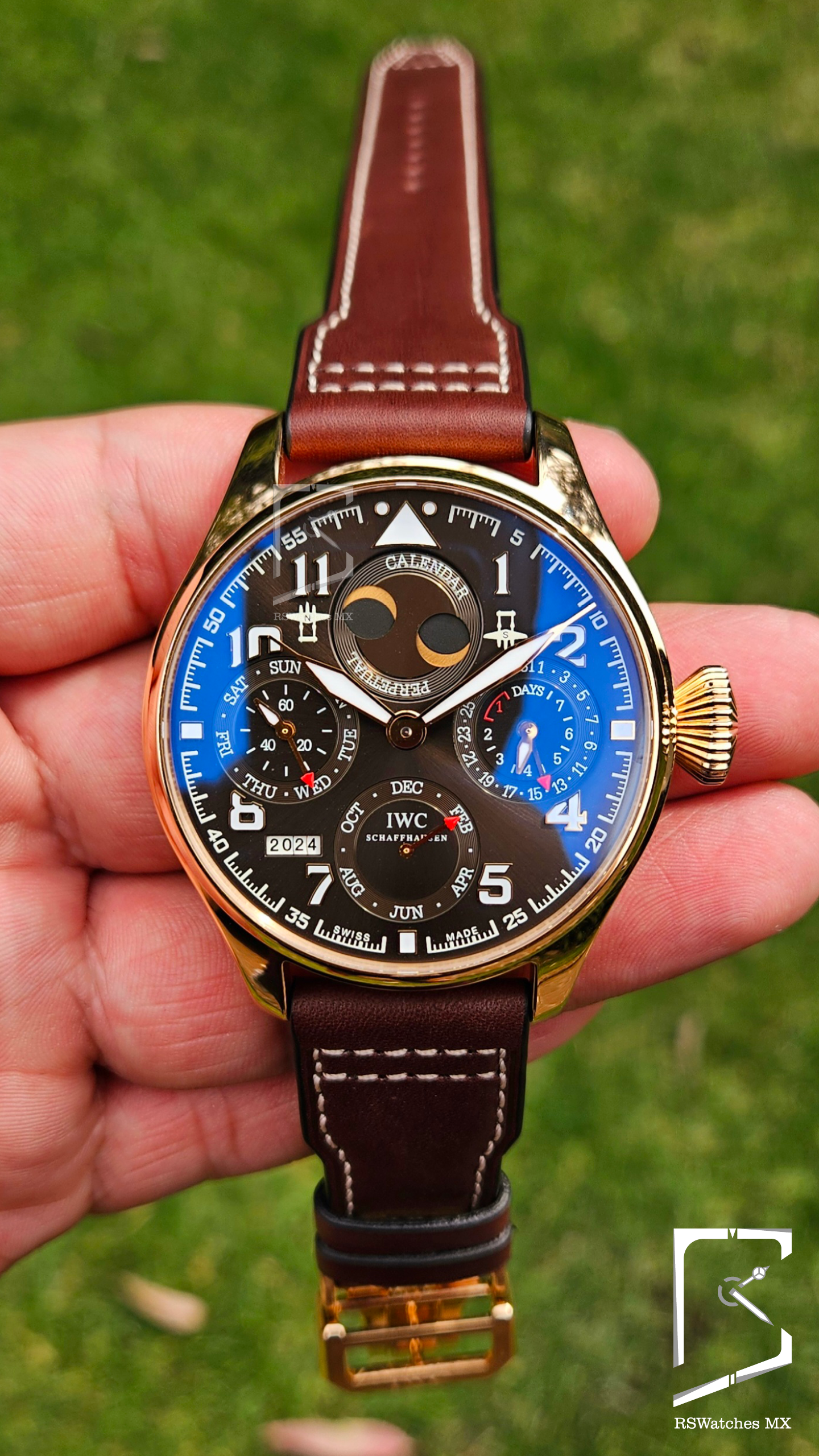 IWC Big Pilot Calendario Perpetuo 46mm Oro Rosa Full Set