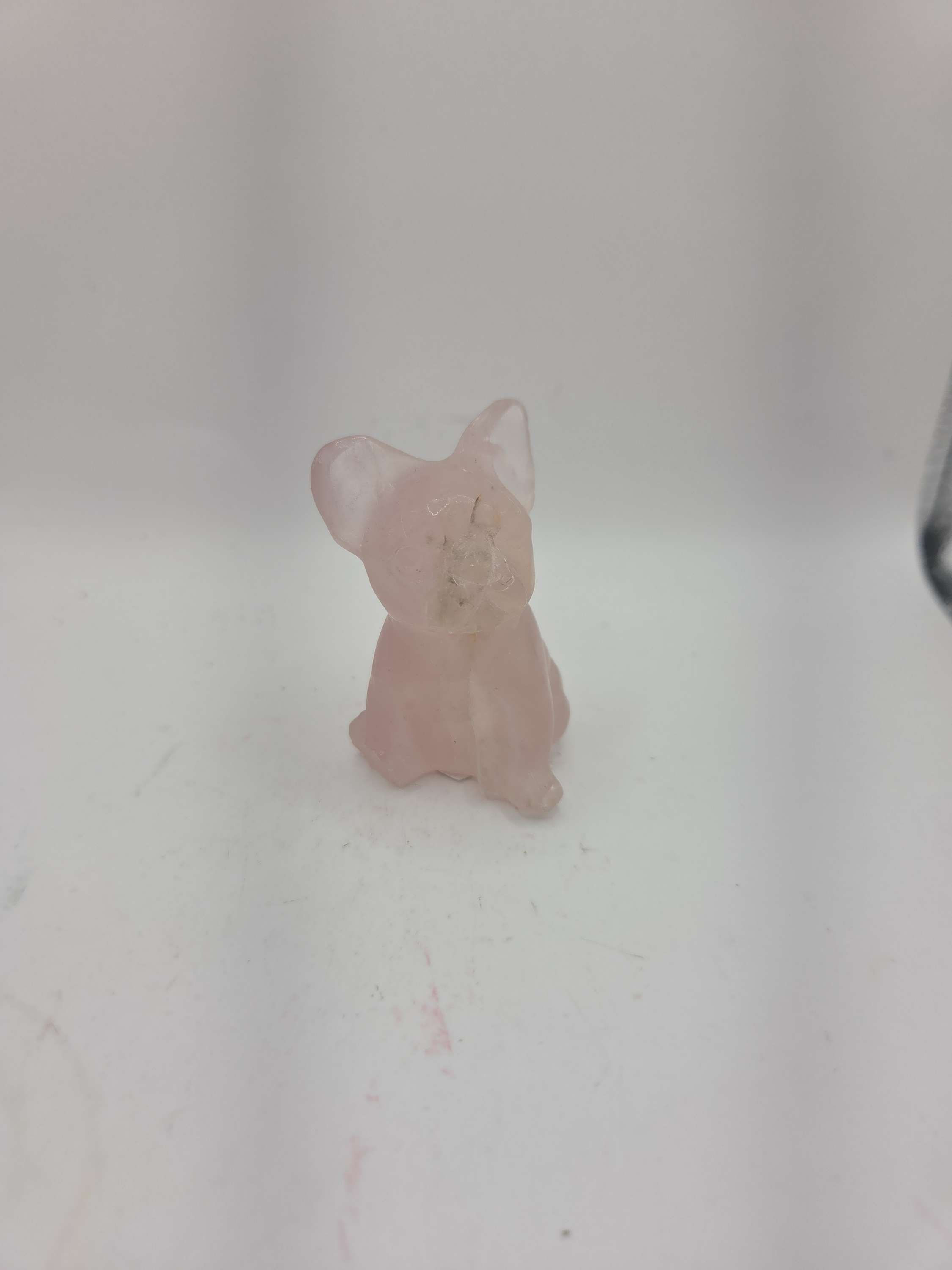 Rose quartz French bulldog