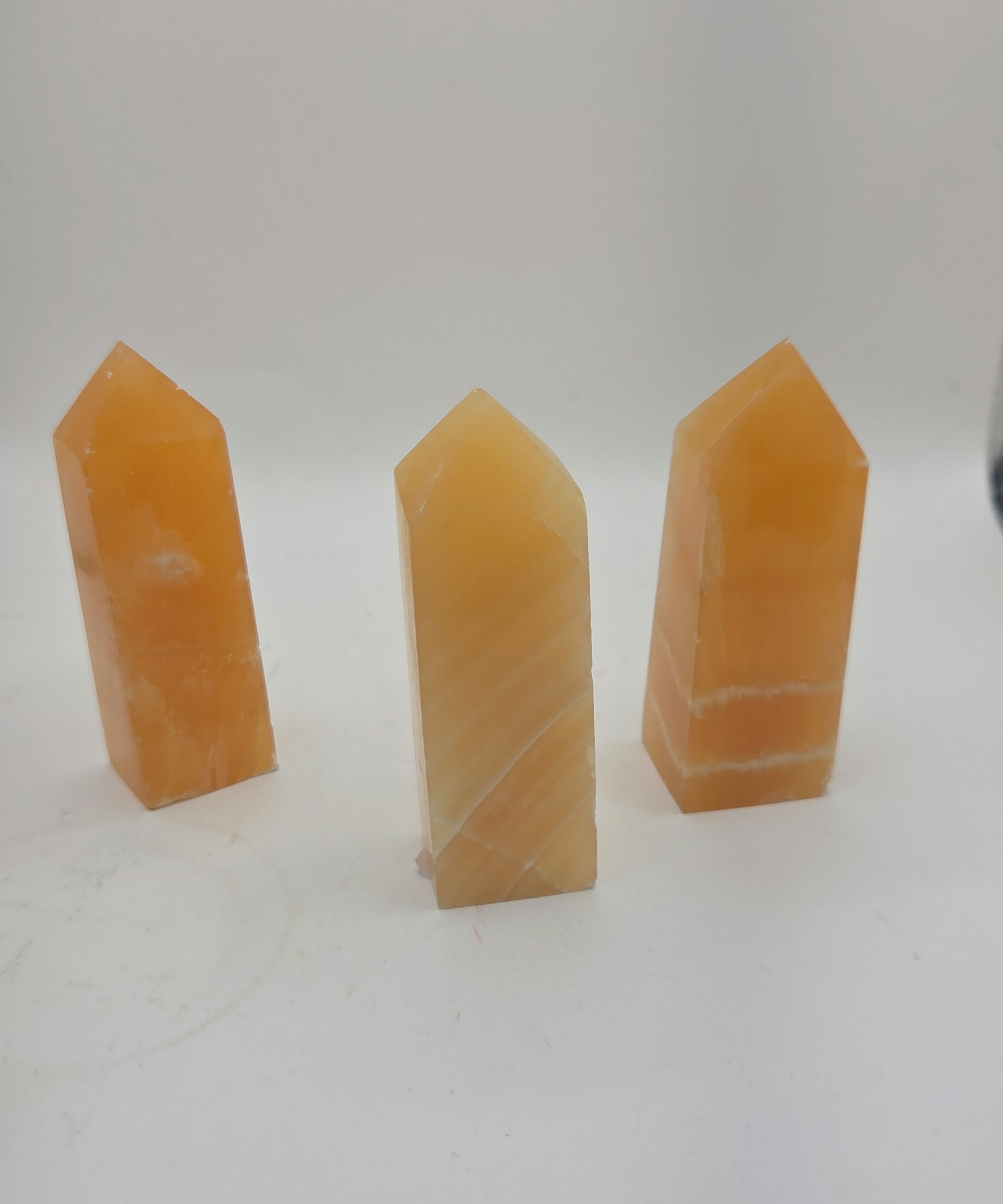 Orange calcite point