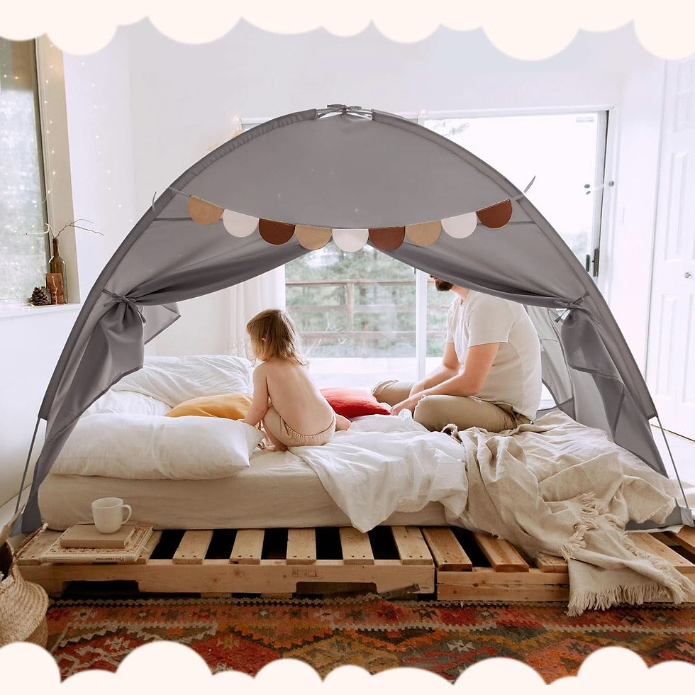 Thumbnail: Twin Bed Tent Canopy Blackout Privacy PlayhouseKit