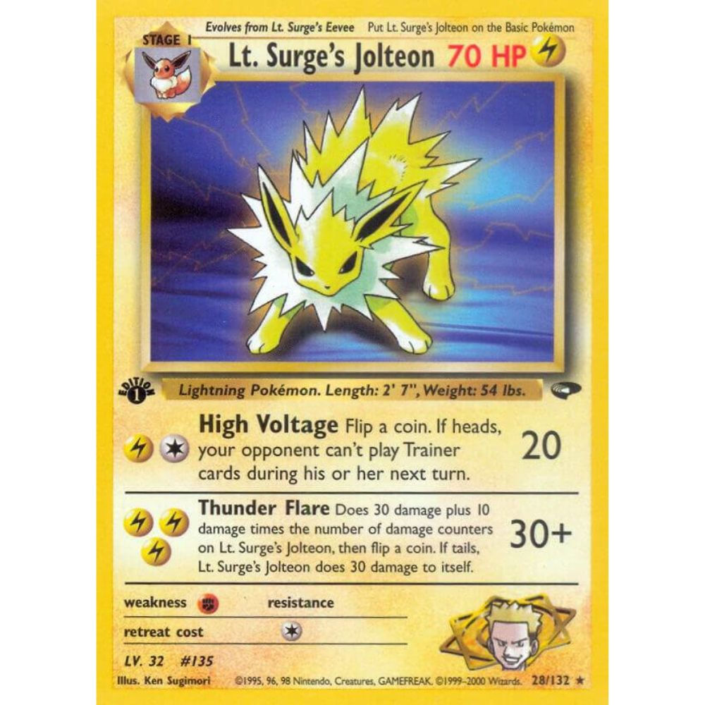 Pokemon Lt. Surge's Jolteon 28/132