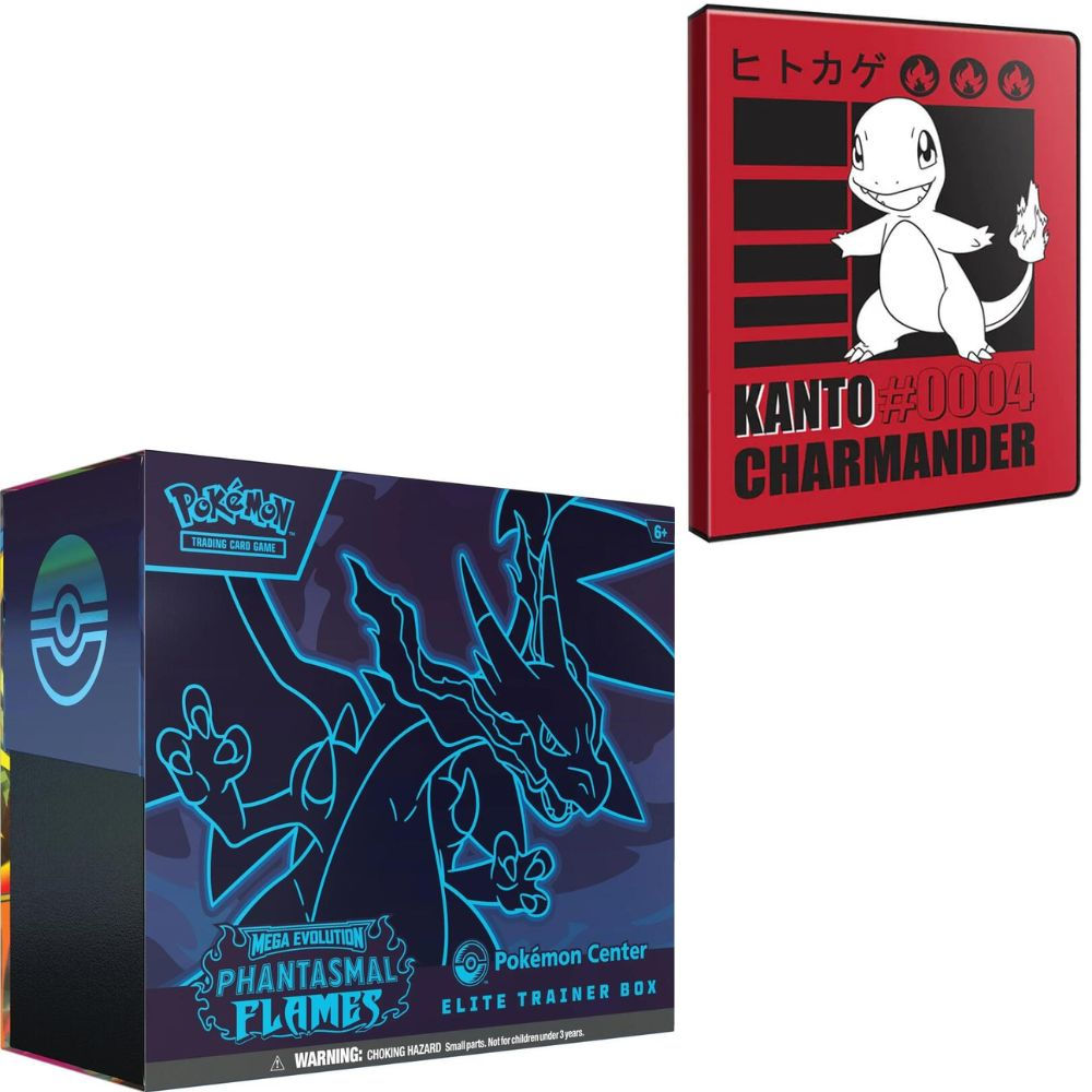 Pokemon Phantasmal Flames Pokemon Center ETB & Charmander 4 Pocket Portfolio