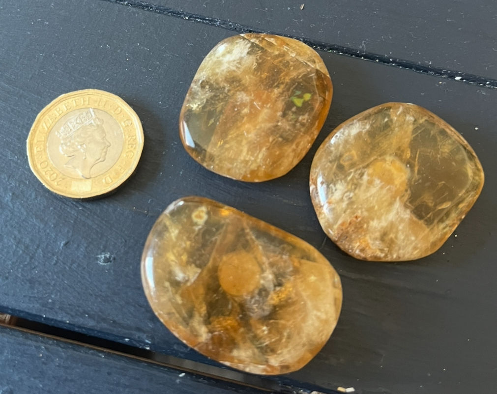 Honey Calcite Crystal (only 1 of these 3)