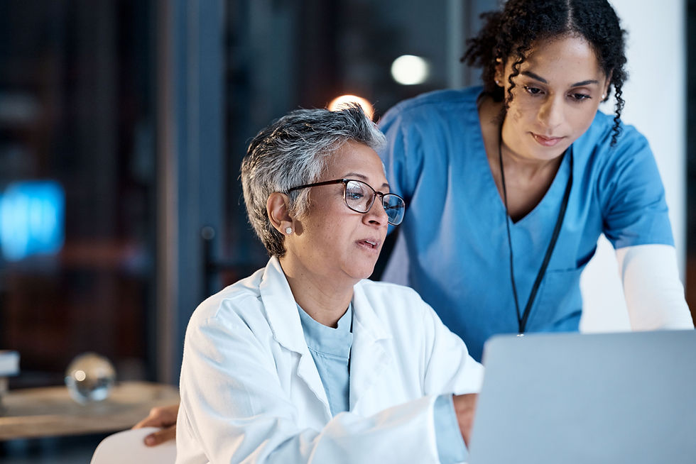 doctors-nurse-laptop-night-teamwork-medical-research-surgery-planning-wellness-hospital-ta