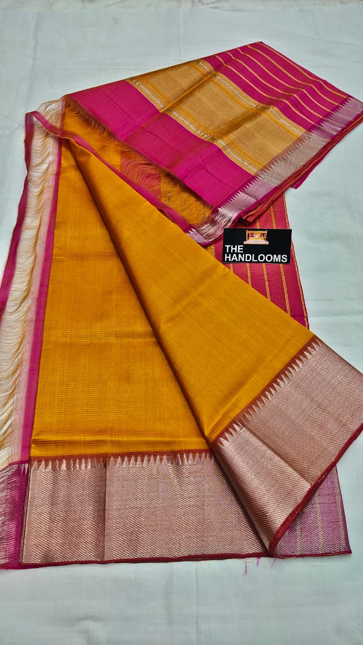 Thumbnail: Mangalagiri handloom pattu sarees RCM01