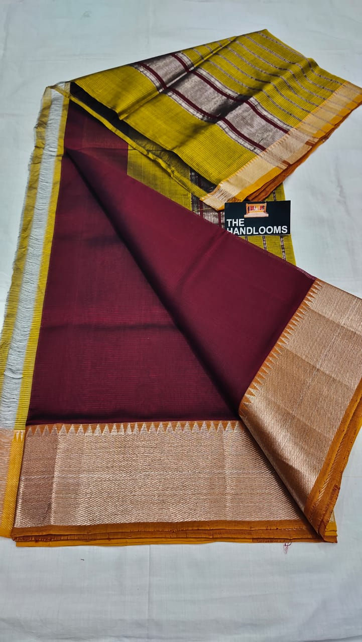 Thumbnail: Mangalagiri handloom pattu sarees RCM01
