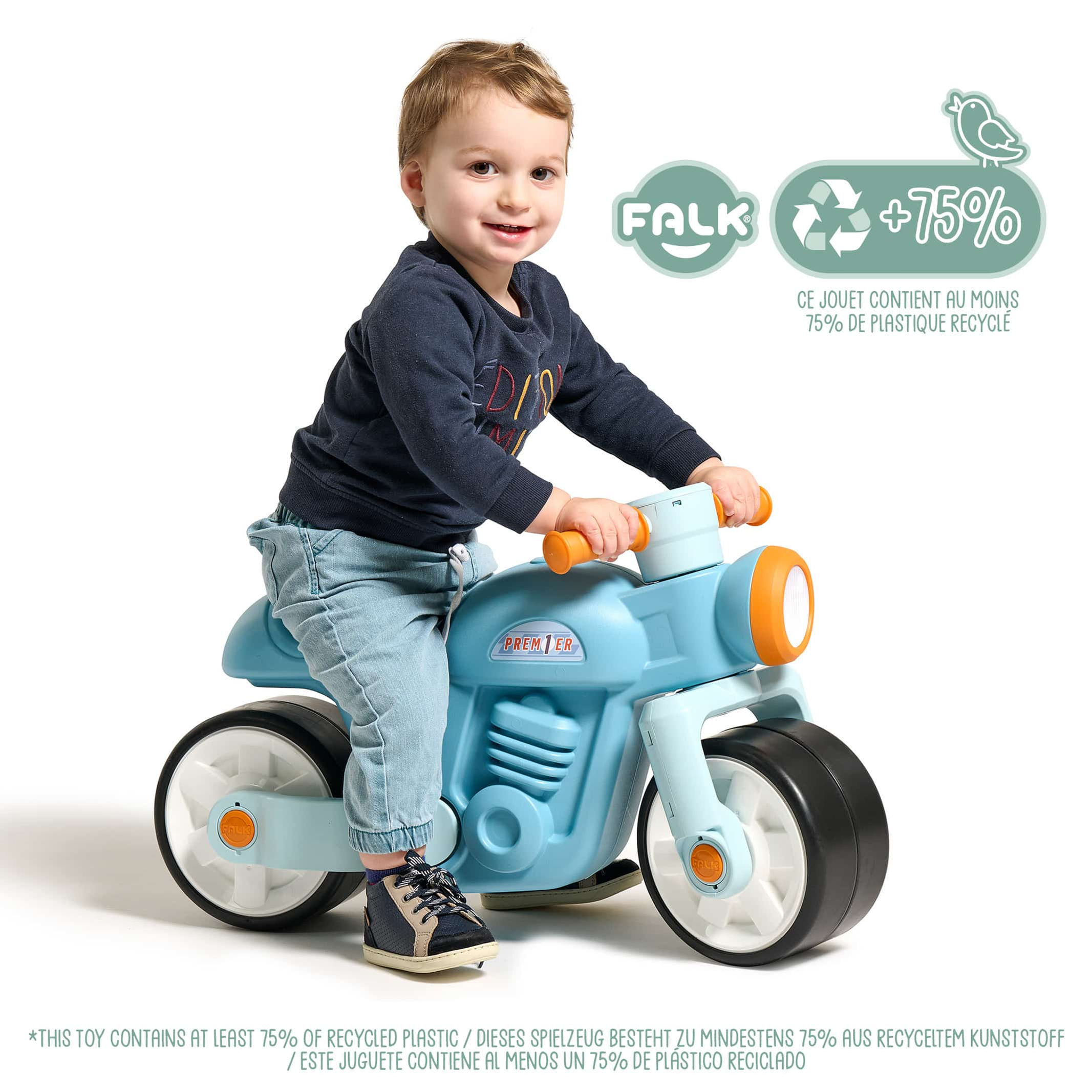 Moto draisienne « Prem1er » à roues silencieuses