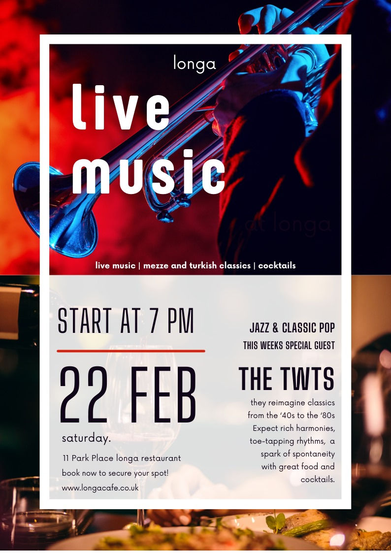 Join us this Saturday, February 22nd, for an evening of great food, cocktails, and live jazz at longa park place!