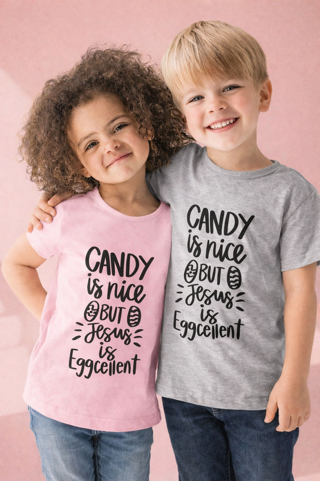 Candy Is Nice But Jesus Is Eggcellent – Kids Easter Shirt