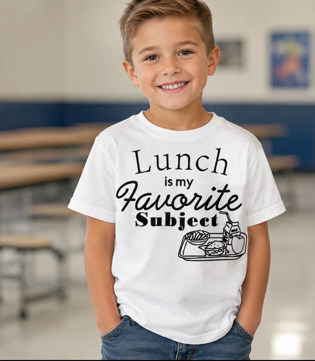 🍎 Lunch Is My Favorite Subject – Kids Tee