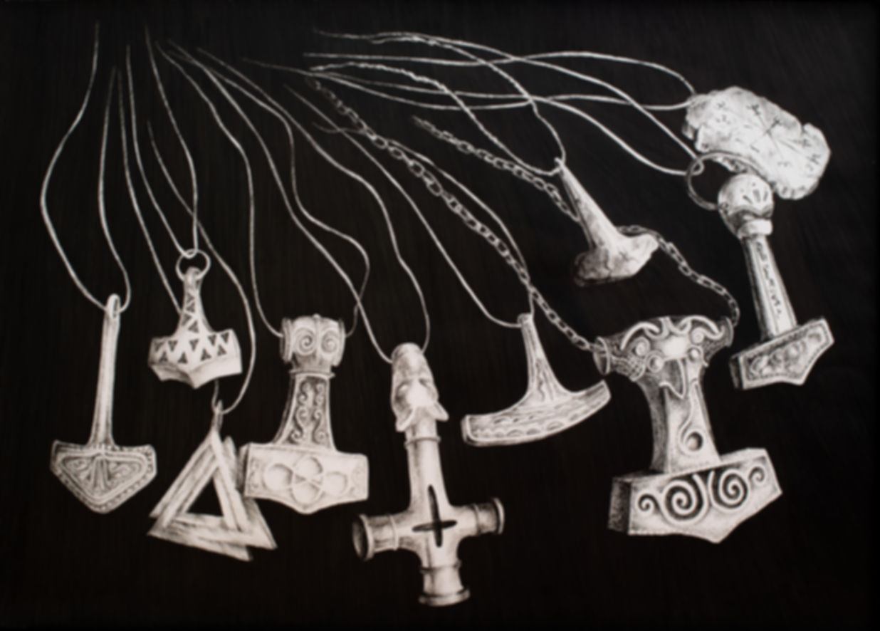Thor Hammers drawing print