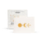 White with gold accents with moon phases