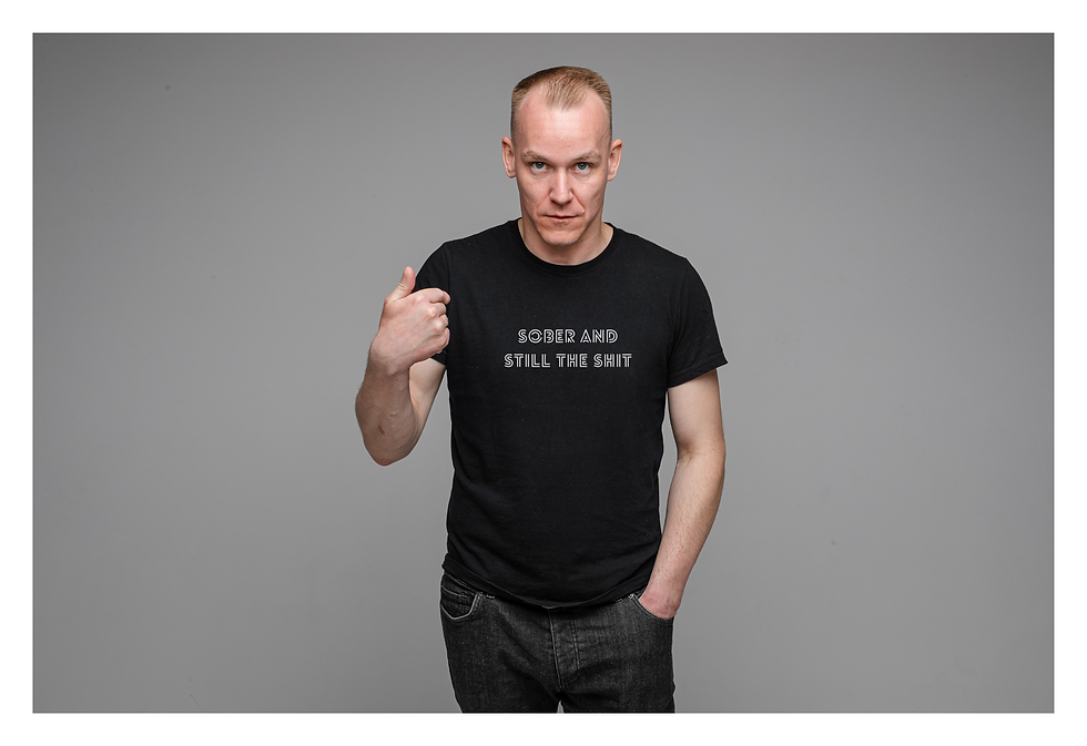 Thumbnail: Sober And Still The Shit | Black Unisex T-Shirt