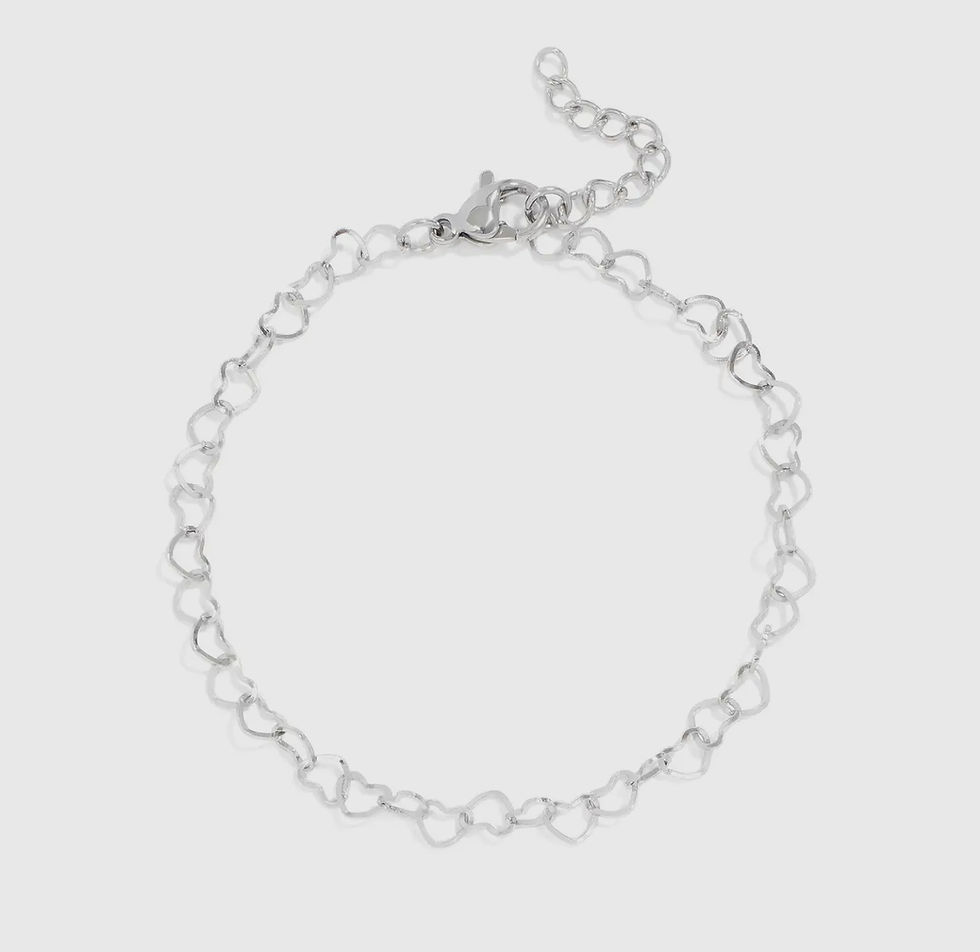 Thumbnail: Linked Heart Chain Necklace | Silver