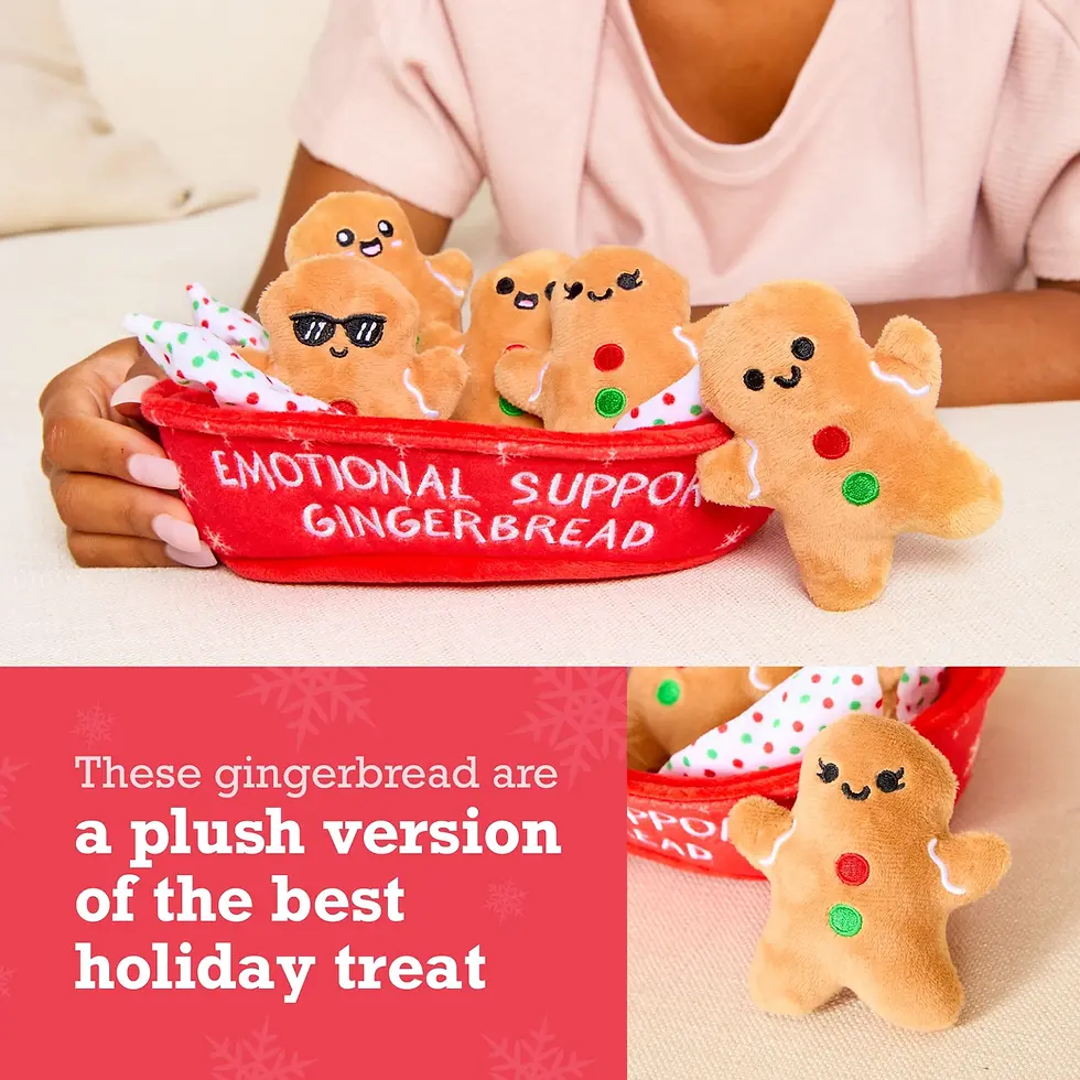 Thumbnail: Emotional Support Gingerbread - Plush Stuffed Animal