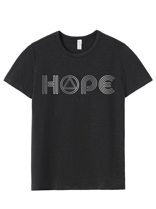 Black T-Shirt With Text "Hope" Including AA Symbol