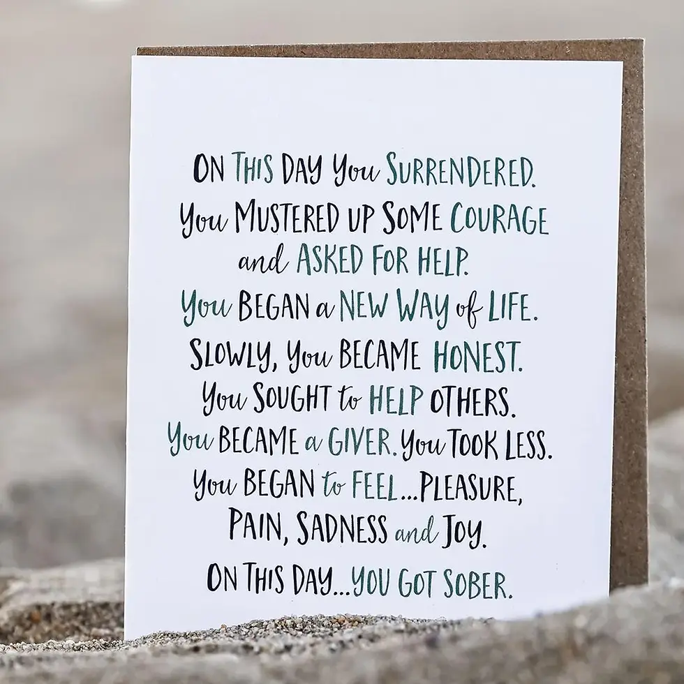 Thumbnail: On This Day You Got Sober Greeting Card