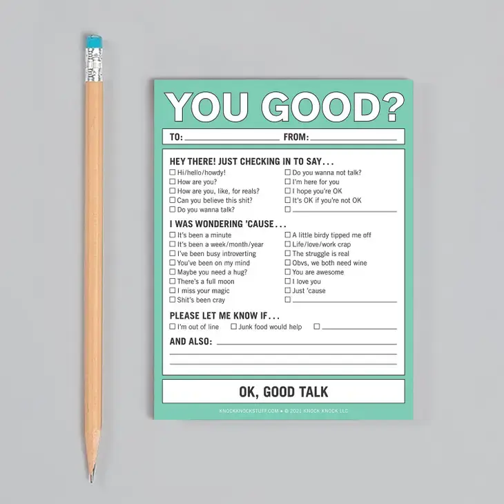 Thumbnail: You Good? | Nifty Note Pad