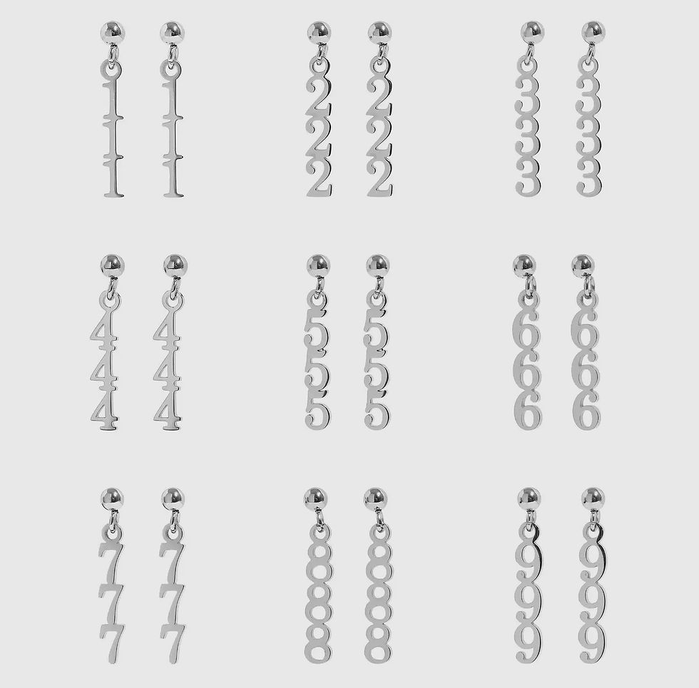 Thumbnail: Angel Number Earrings | Gold & Silver