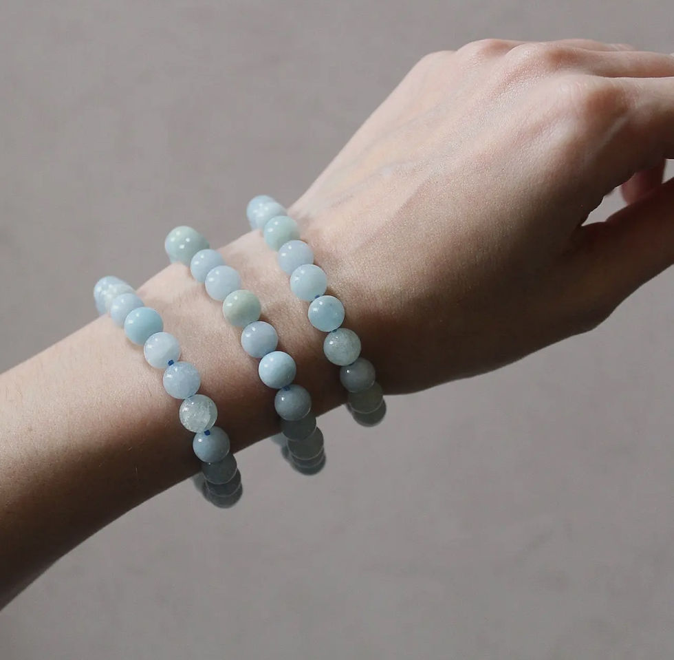 Thumbnail: Aquamarine Bracelet Crystal Bracelet | Genuine Gemstones
