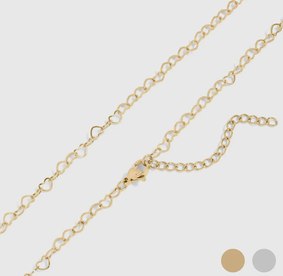 Thumbnail: Linked Heart Chain Necklace | Gold