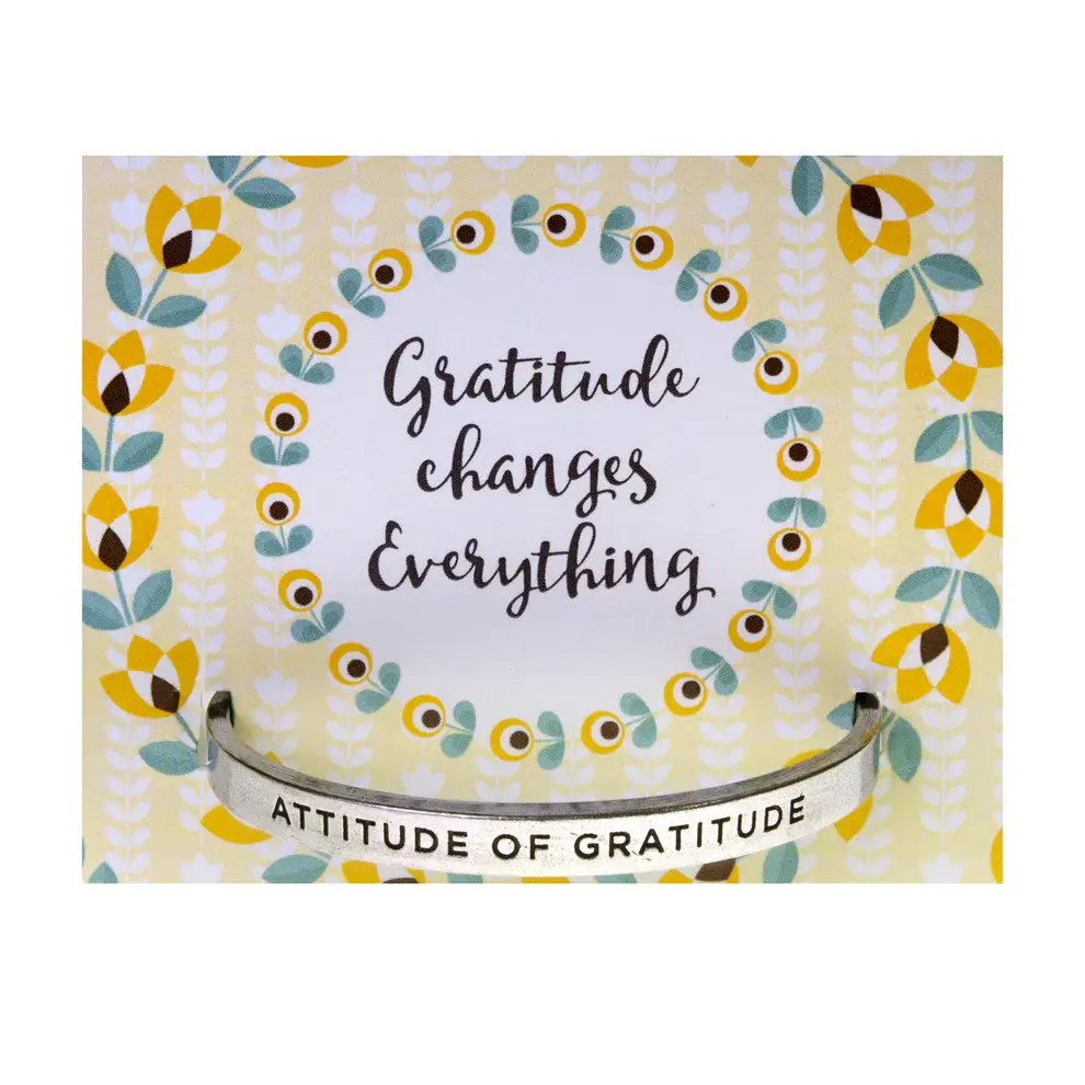 Attitude of Gratitude Adjustable Cuff Bracelet