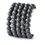 Thumbnail: Five crystal beaded black onyx bracelets.