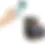 Thumbnail: Hand holding a small blue Nee Doh Nice Ice Baby fidget cube next to a display box with assorted colors.