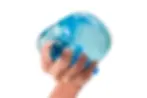 Thumbnail: Hand squeezing the blue Nee Doh Nice Berg fidget cube, showing its soft and flexible texture for stress relief and focus.
